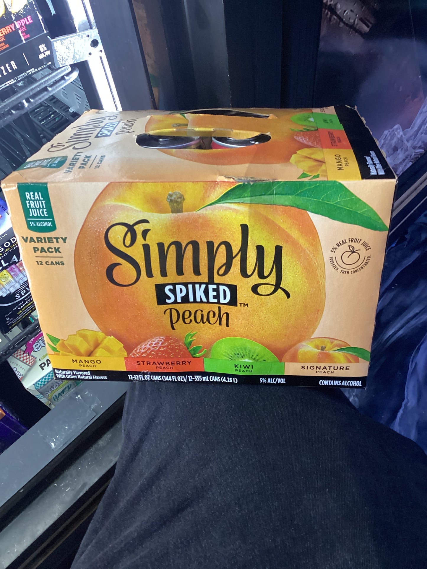 Simply spiked peach 12 pack cans 12oz
