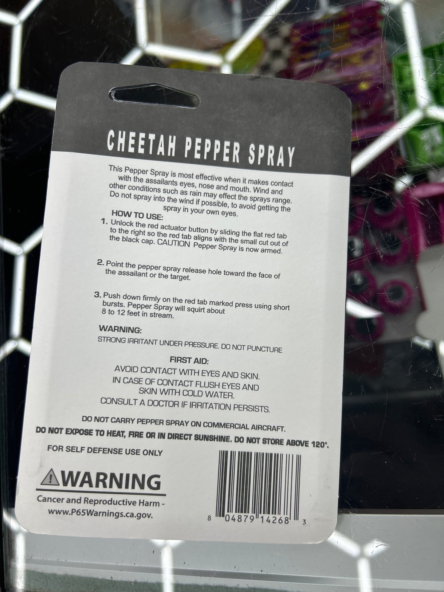 Cheetah Pepper spray defense spray orange snake