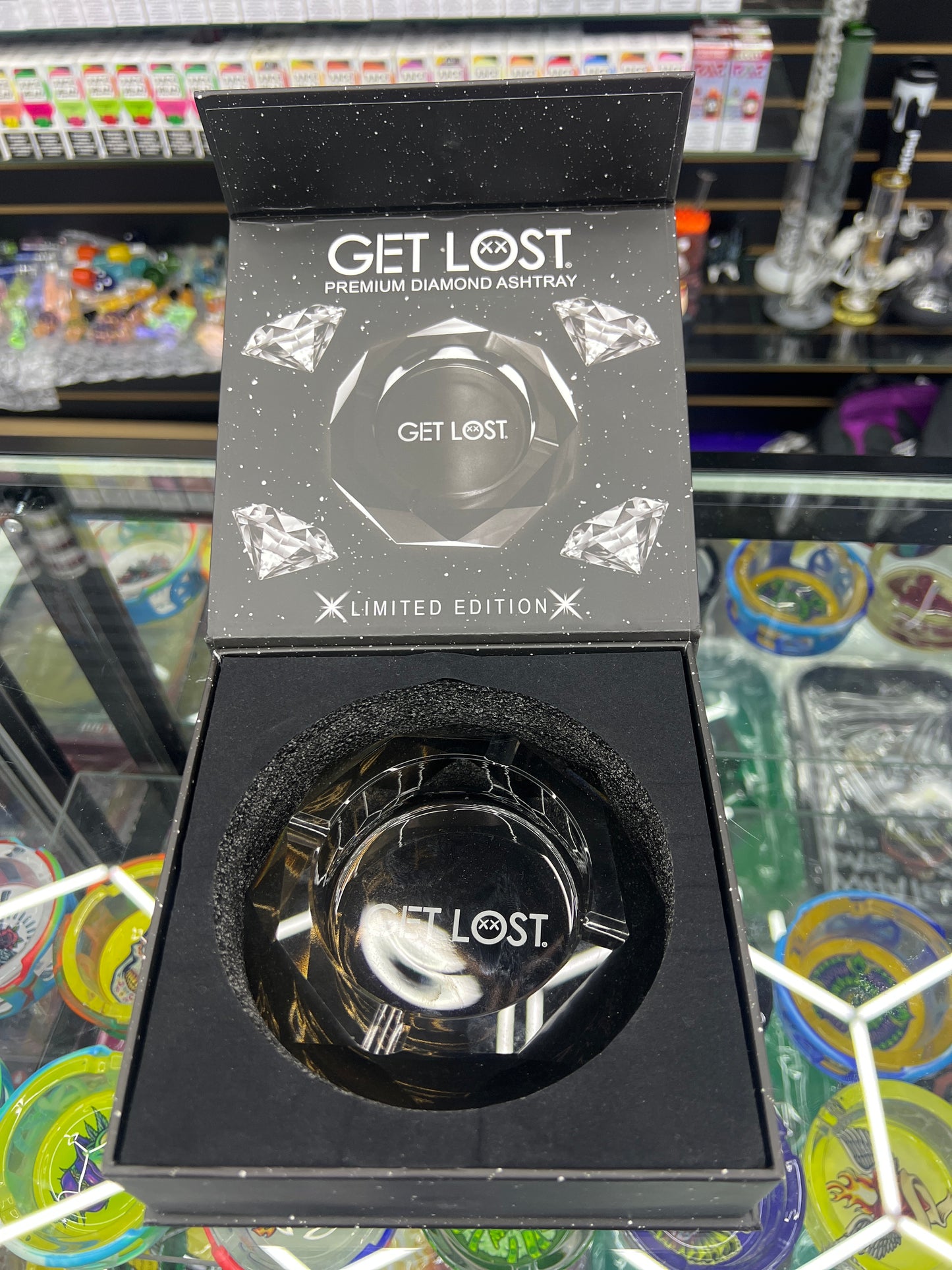 Get lost premium diamond ashtray black