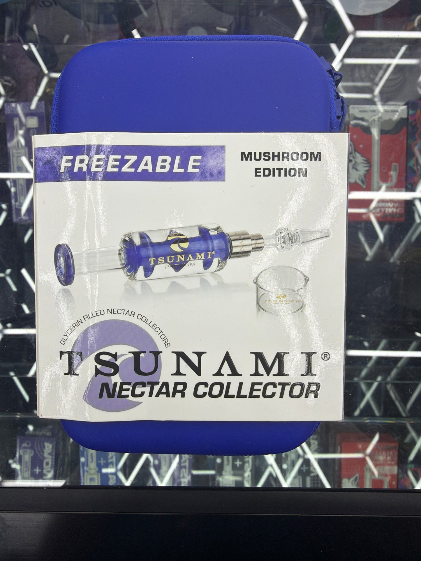 Tsunami freezeable nectar collector mushroom edition blue