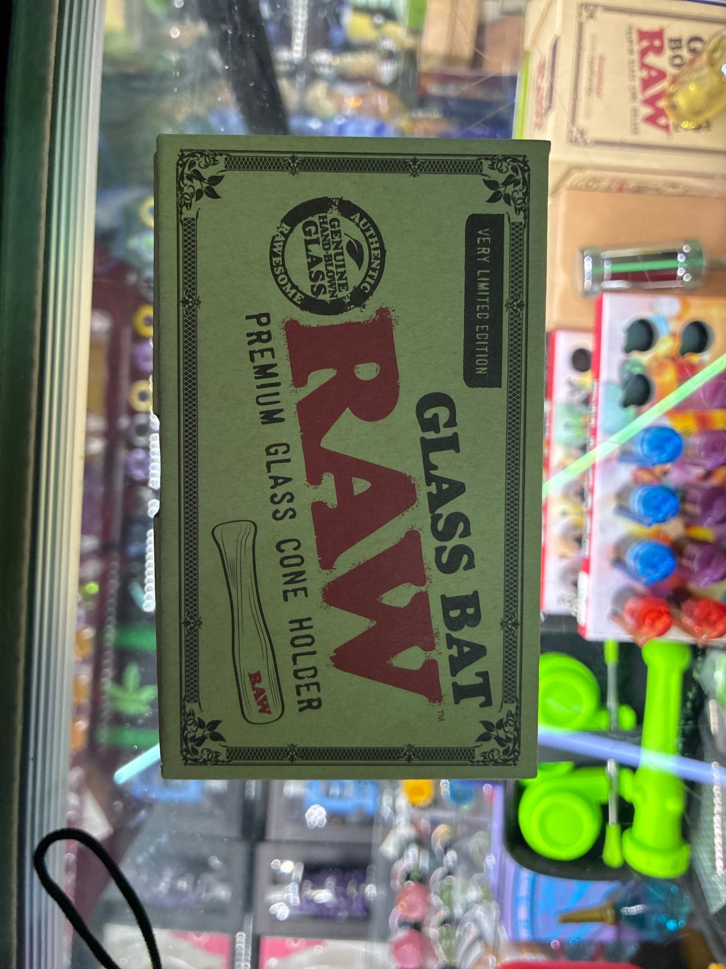 Raw glass bat premium glass cone holder