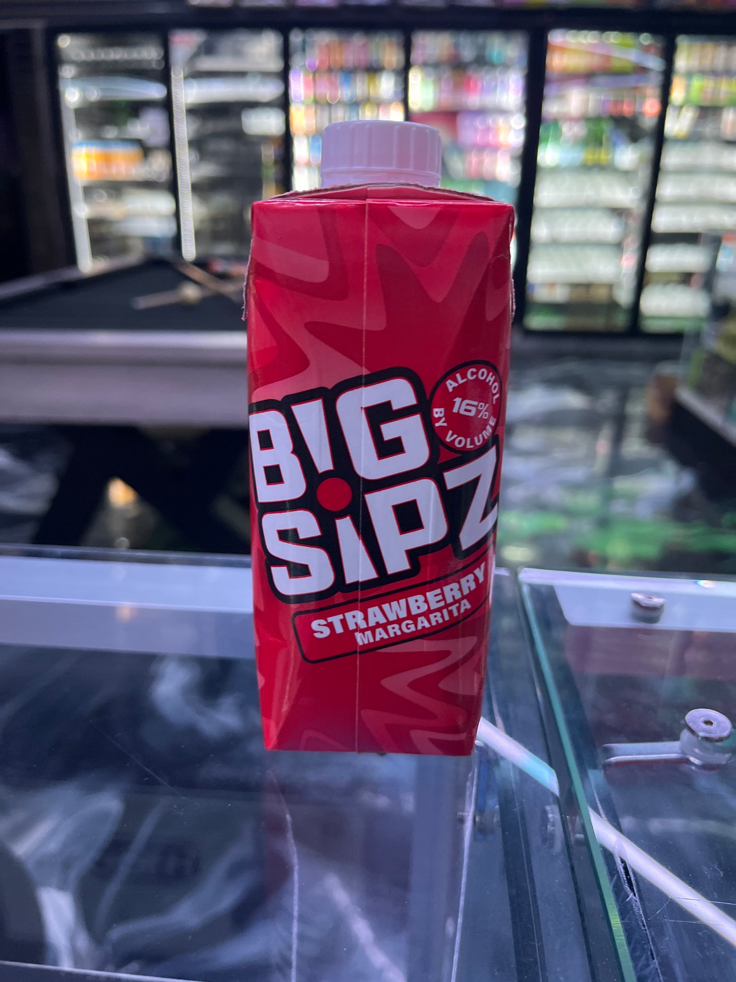 Big zipz strawberry margarita 16% alc/vol 11.2floz