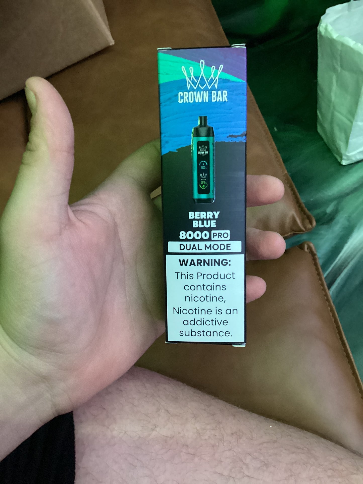 Al fakher crown bar berry blue 8000puffs