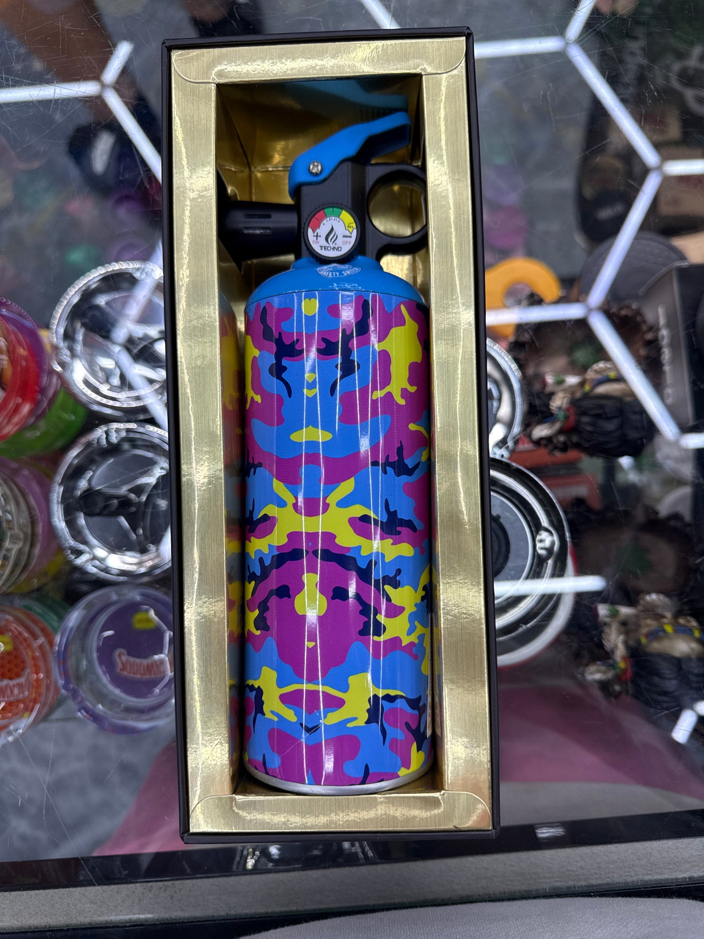 Techno extinguisher, torch, marble design