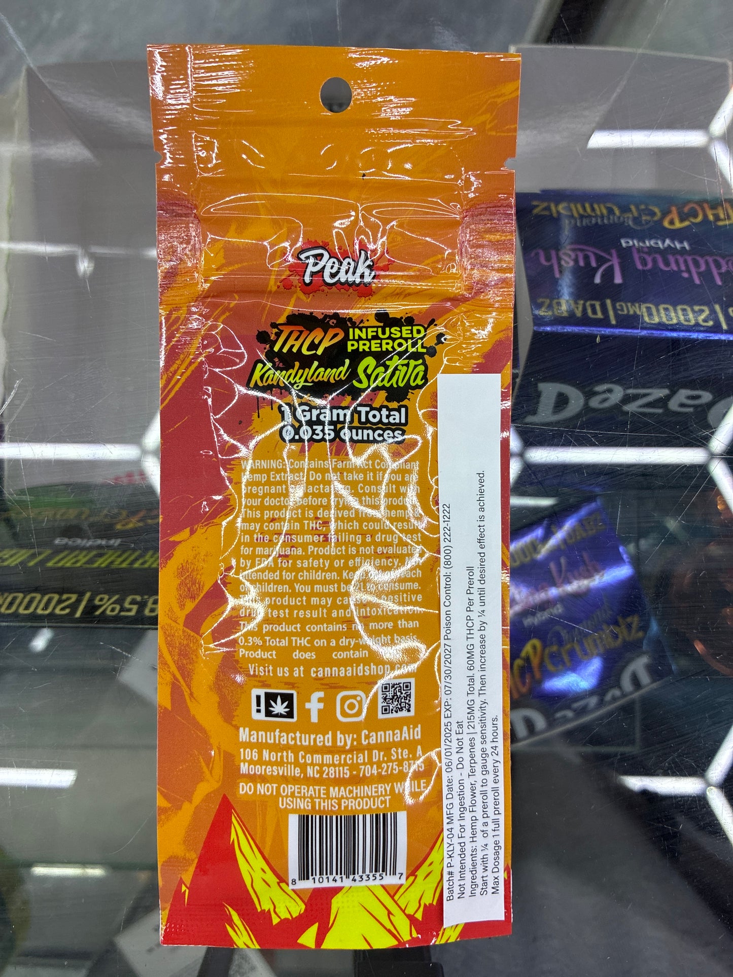 Peak thcp Kandyland sativa 1g preroll