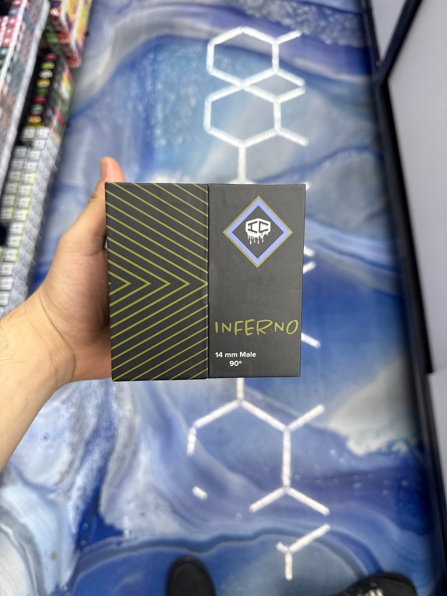 IC GLASS INFERNO 14MM 90D QUARTZ BANGER SET