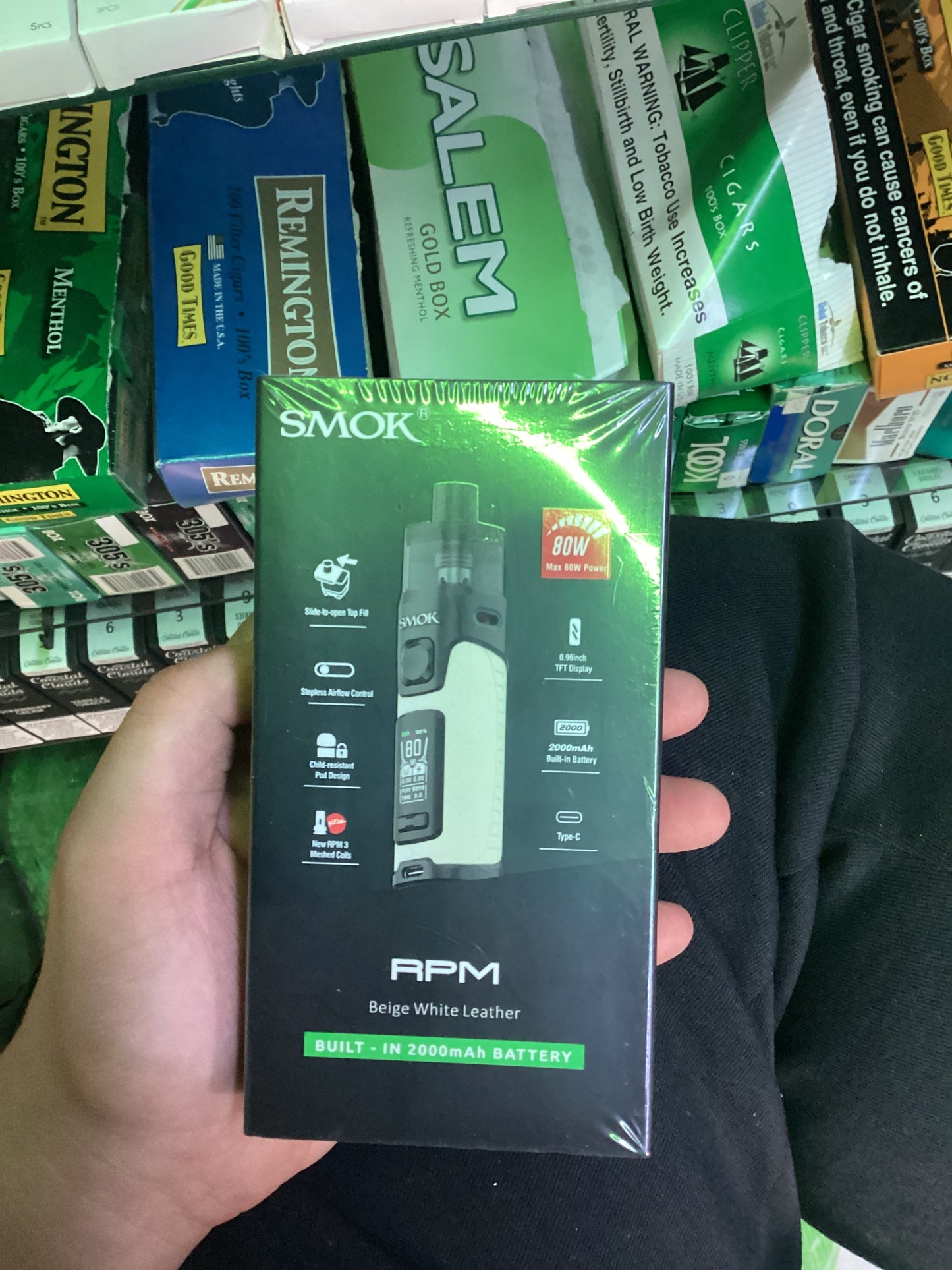 Smok rpm beige white leather