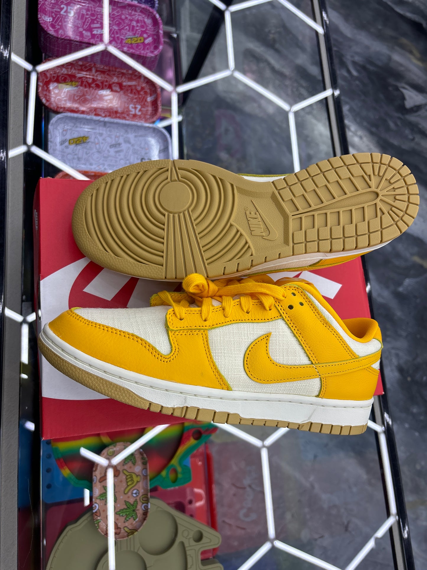 Nike dunk low dark curry/white size 12 M