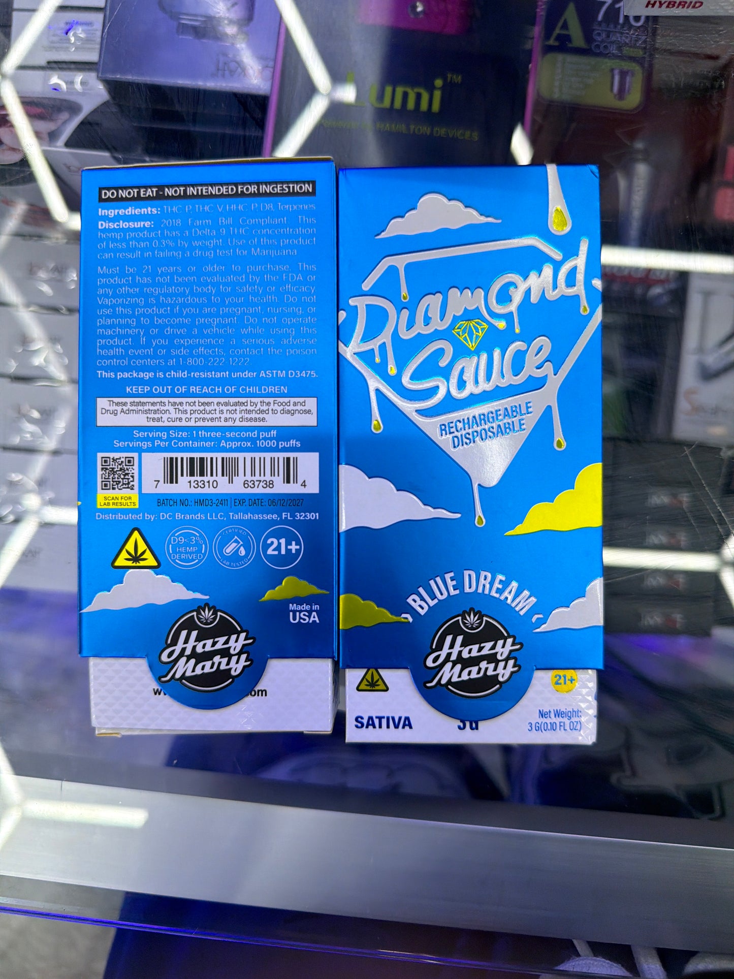 Hazy Mary Diamond Sauce 3g disposable Blue dream sativa