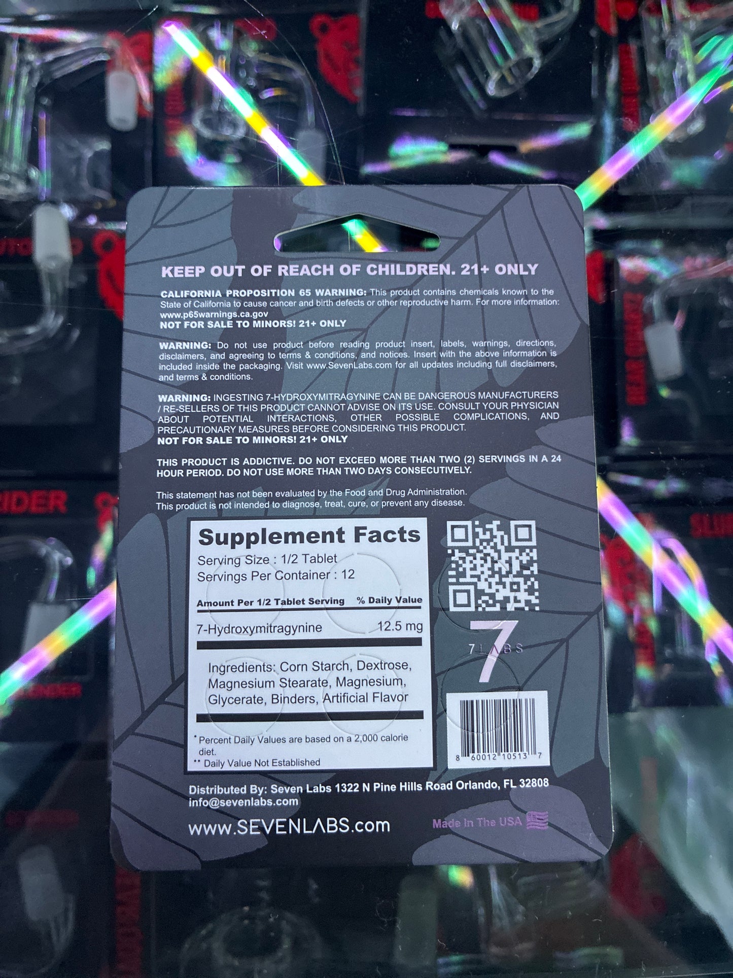 7labs 25mg per tablet 6pack
