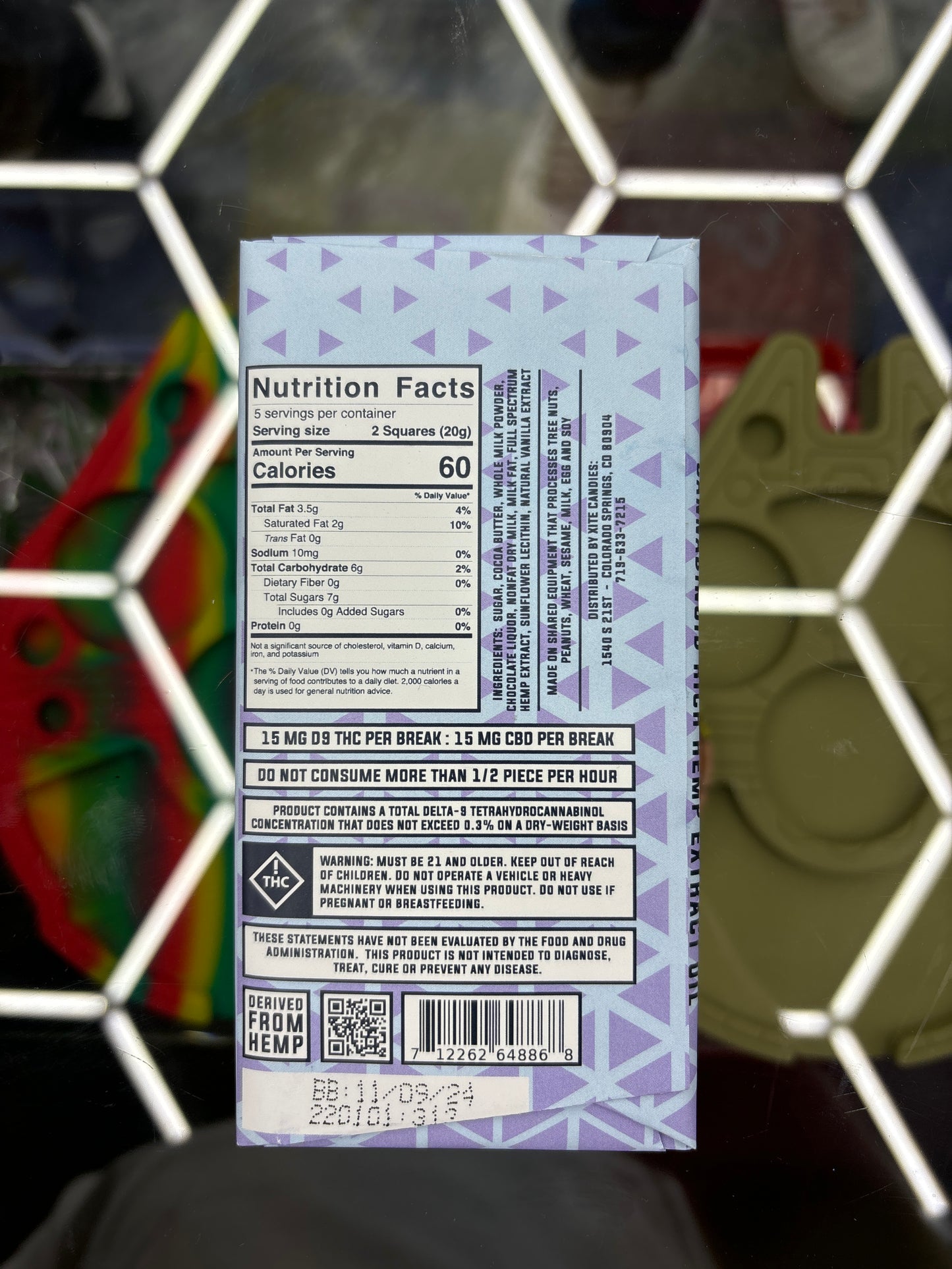 Xite milk chocolate 300mg