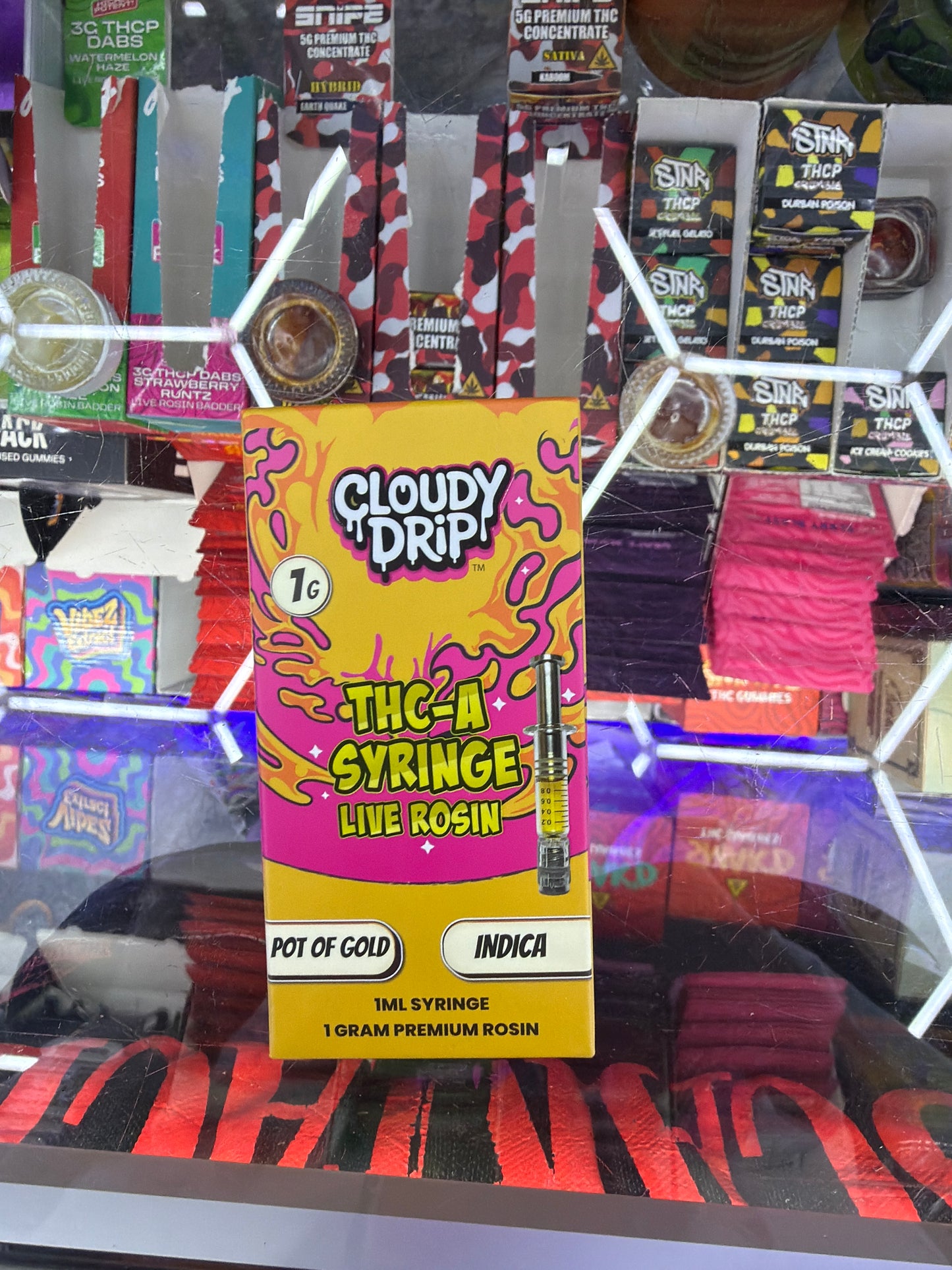 Cloudy Drip Thc-a Syringe live rosin 1g Pot of Gold Indica