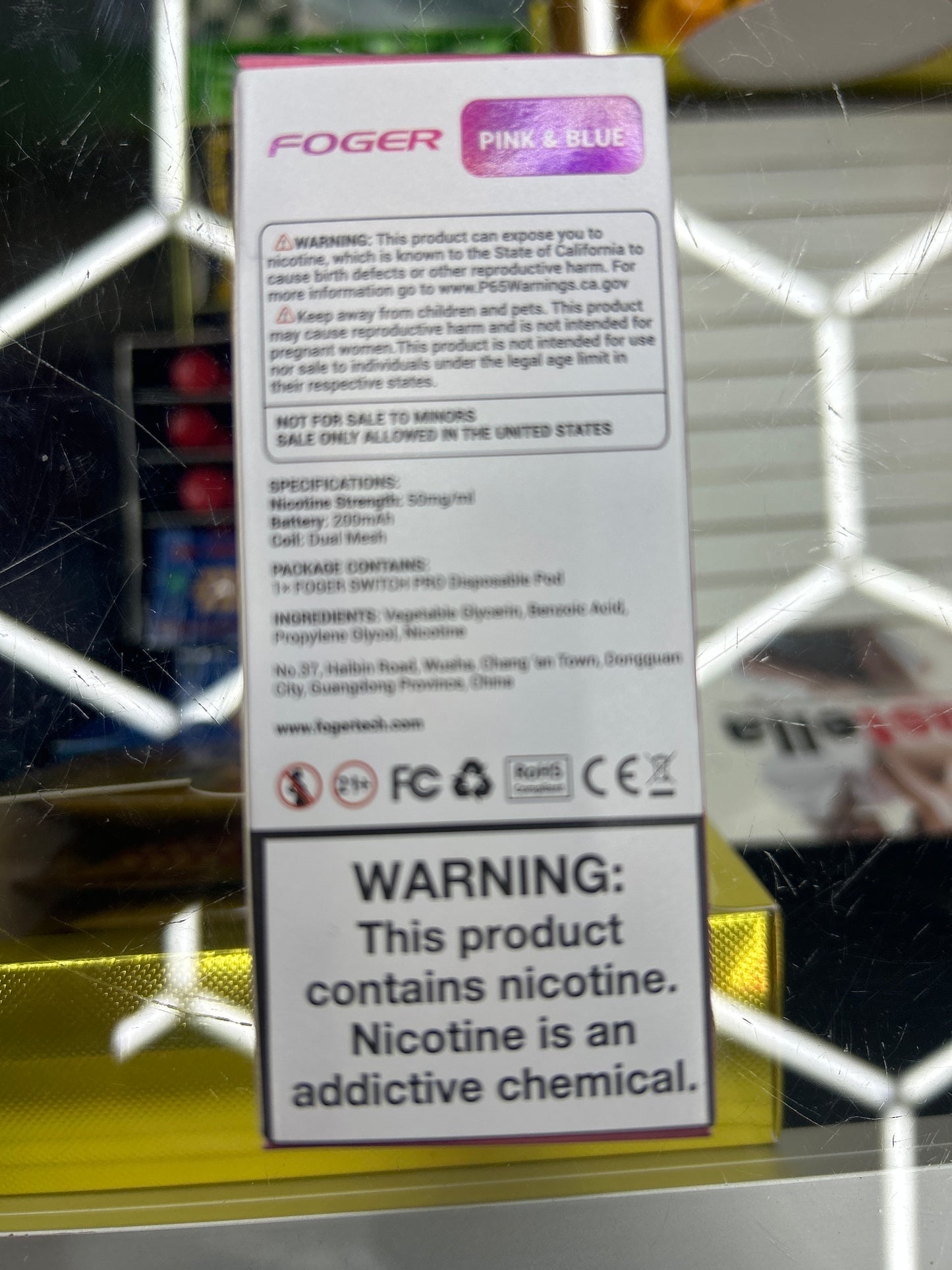 Fogger switch pro disposable pod 30k puffs pink & blue
