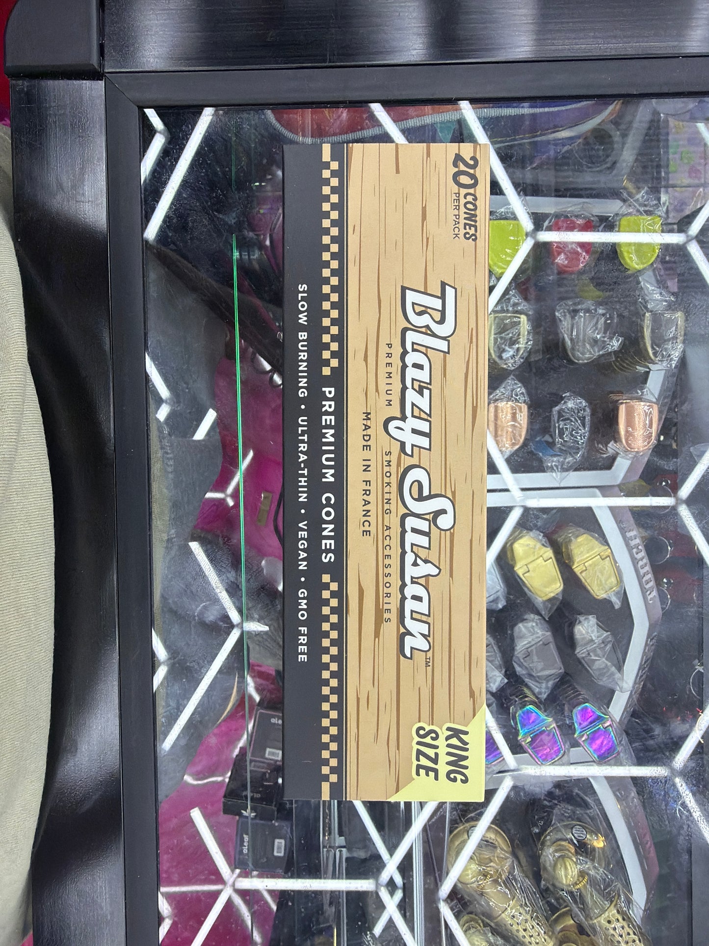 Blazy Susan 98mm king sized pre rolled cones brown 20ct