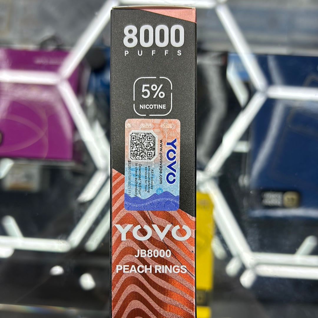 Yovo peach rings 8000 puffs 