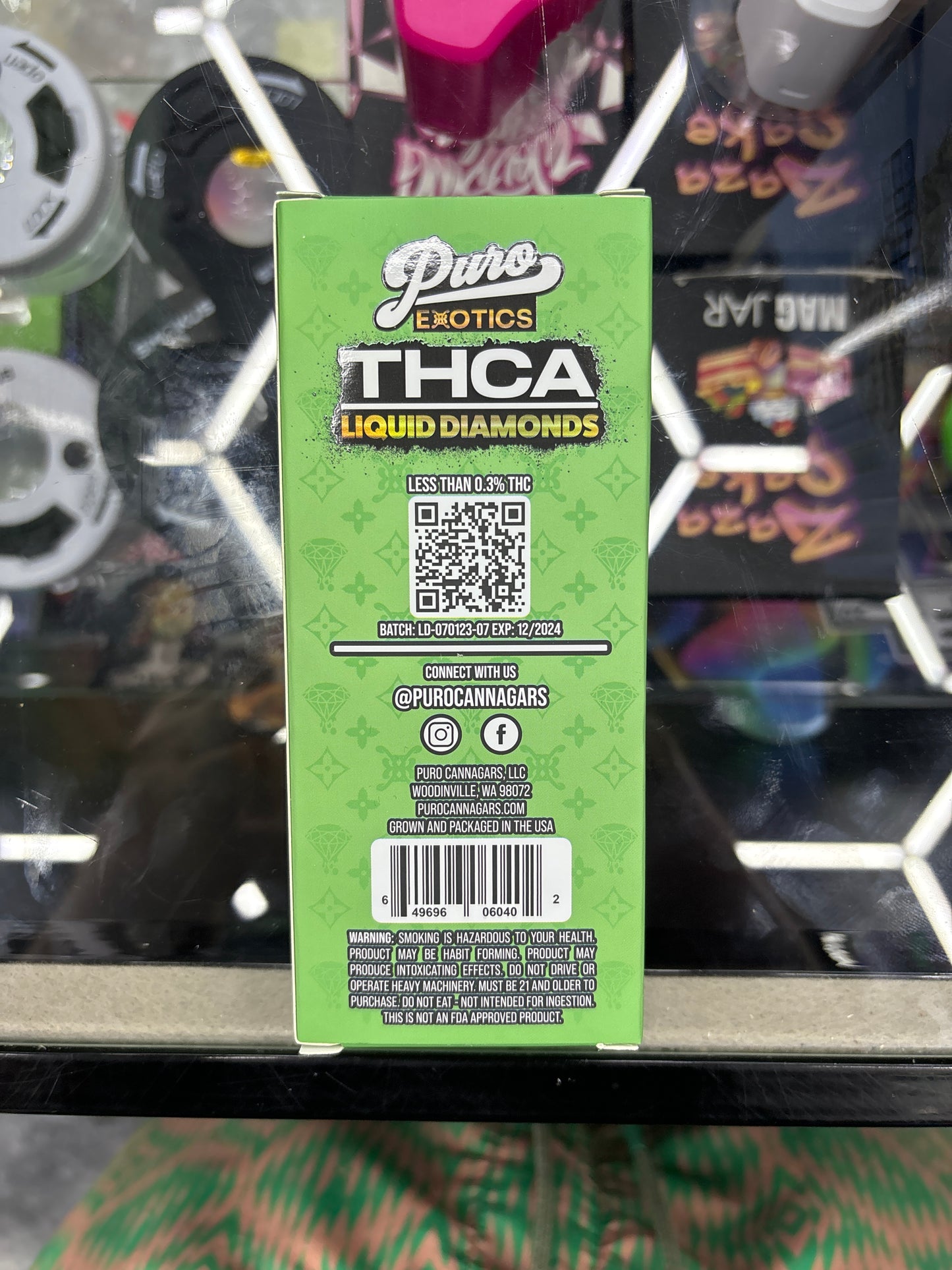 Puro thca liquid diamonds green crack , 2G sativa
