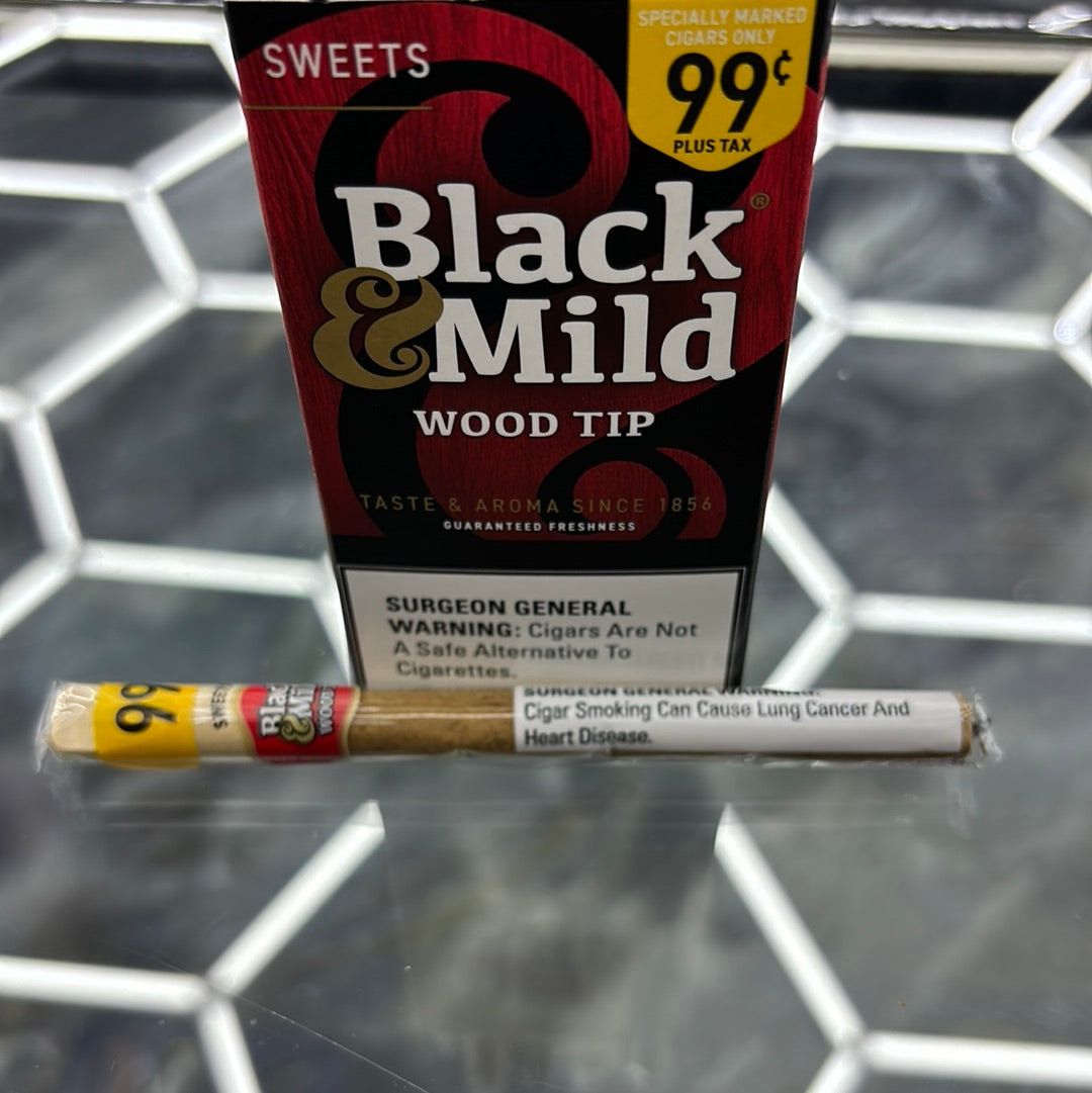 Black & mild sweets, wood tip