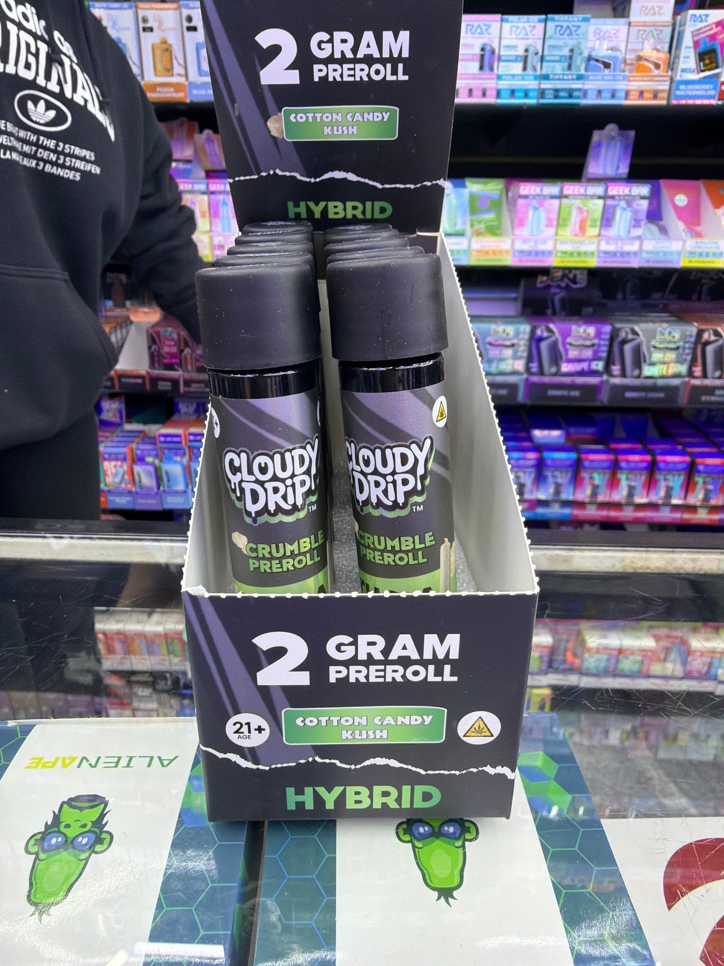 Cloudy Drip 2g Crumble Preroll Cotton Candy kush hybrid thcp