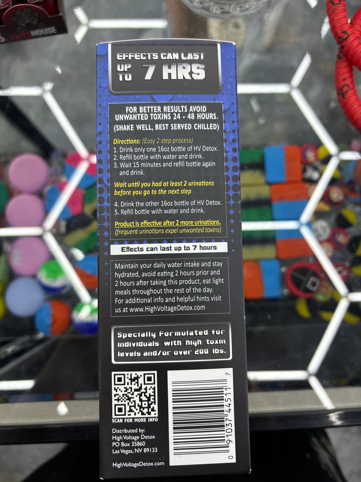 High voltage detox blue berry, 32oz detox drink