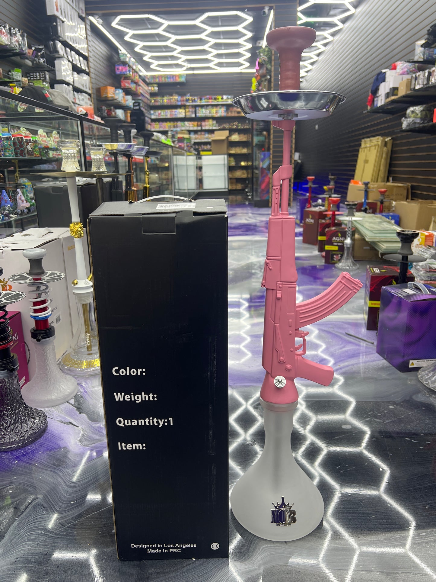 Mob AK-47 hookah 34’ pink