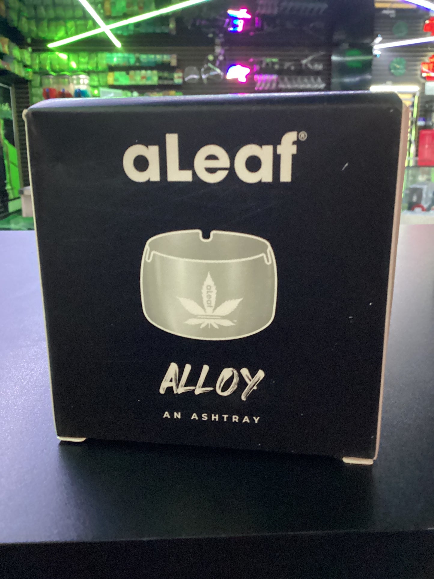 Aleaf alloy ashtray silver