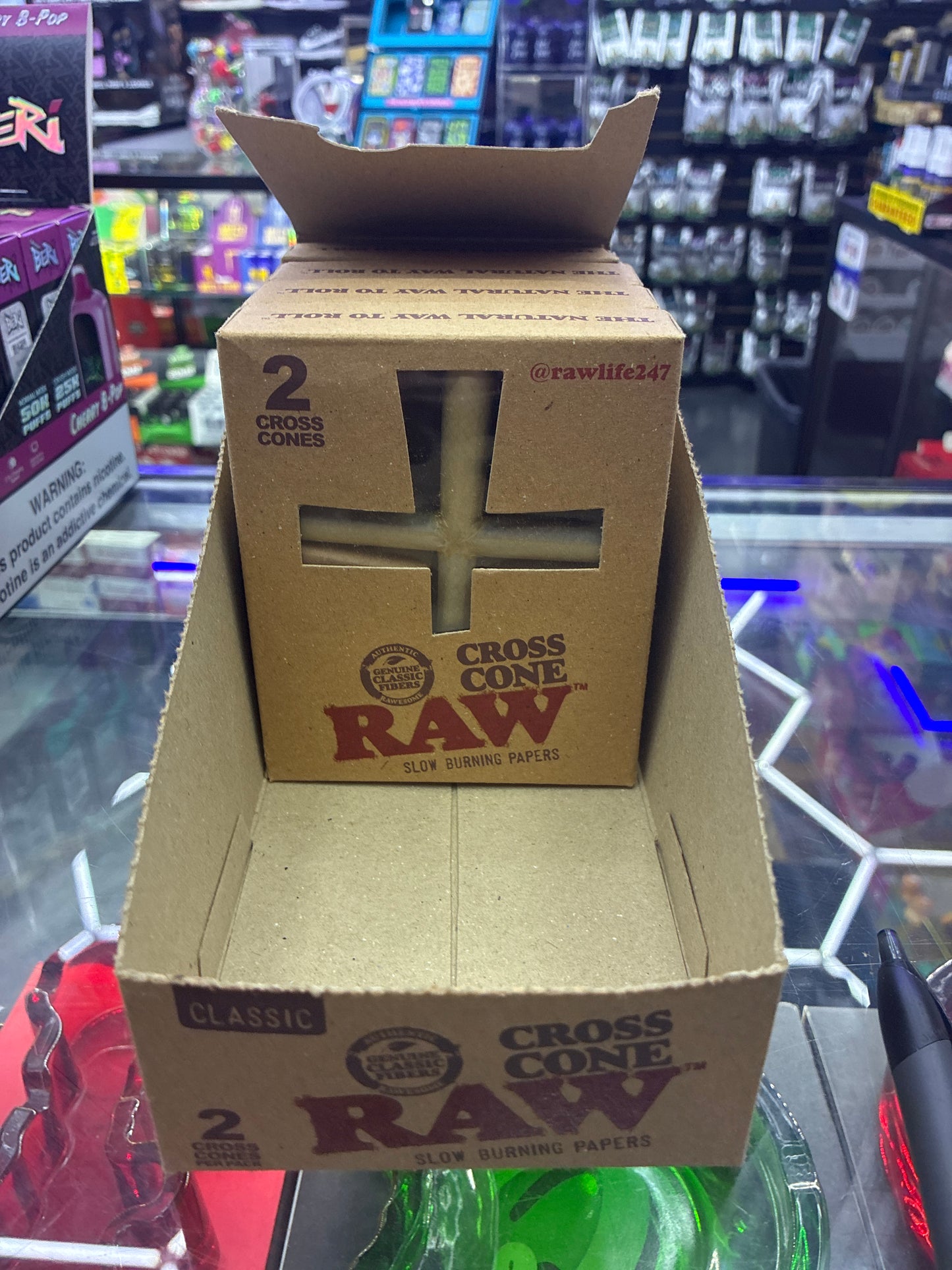 Raw cross cone
