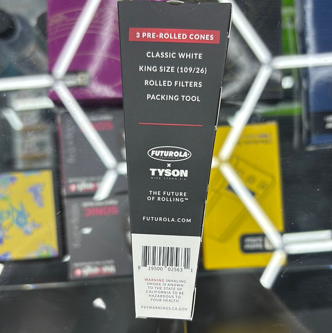 Futurola Tyson three-year-old cones king size 3 pack classic white