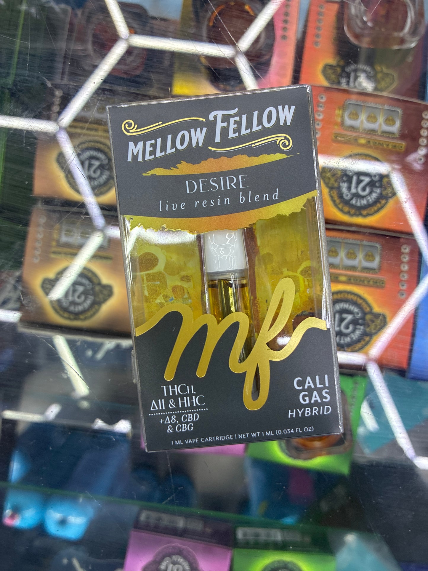 Mellow fellow live resin blend 1g cartridge cali gas hybrid