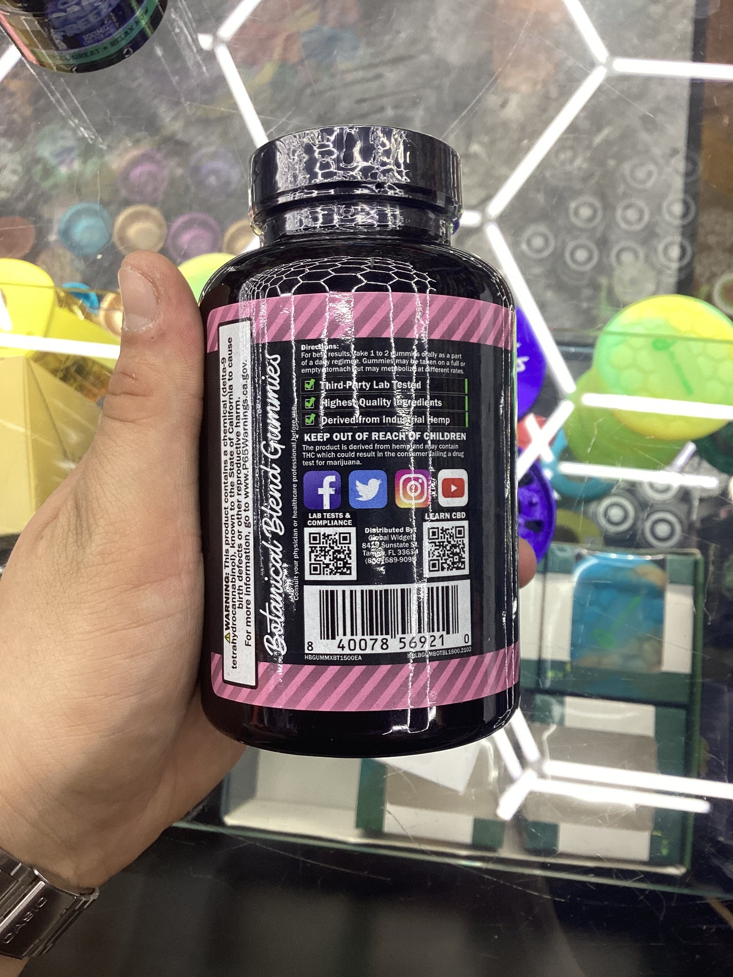 Hemp bomb Cbd gummies 100ct (15mg per gummy)1500mg per jar botanical blend