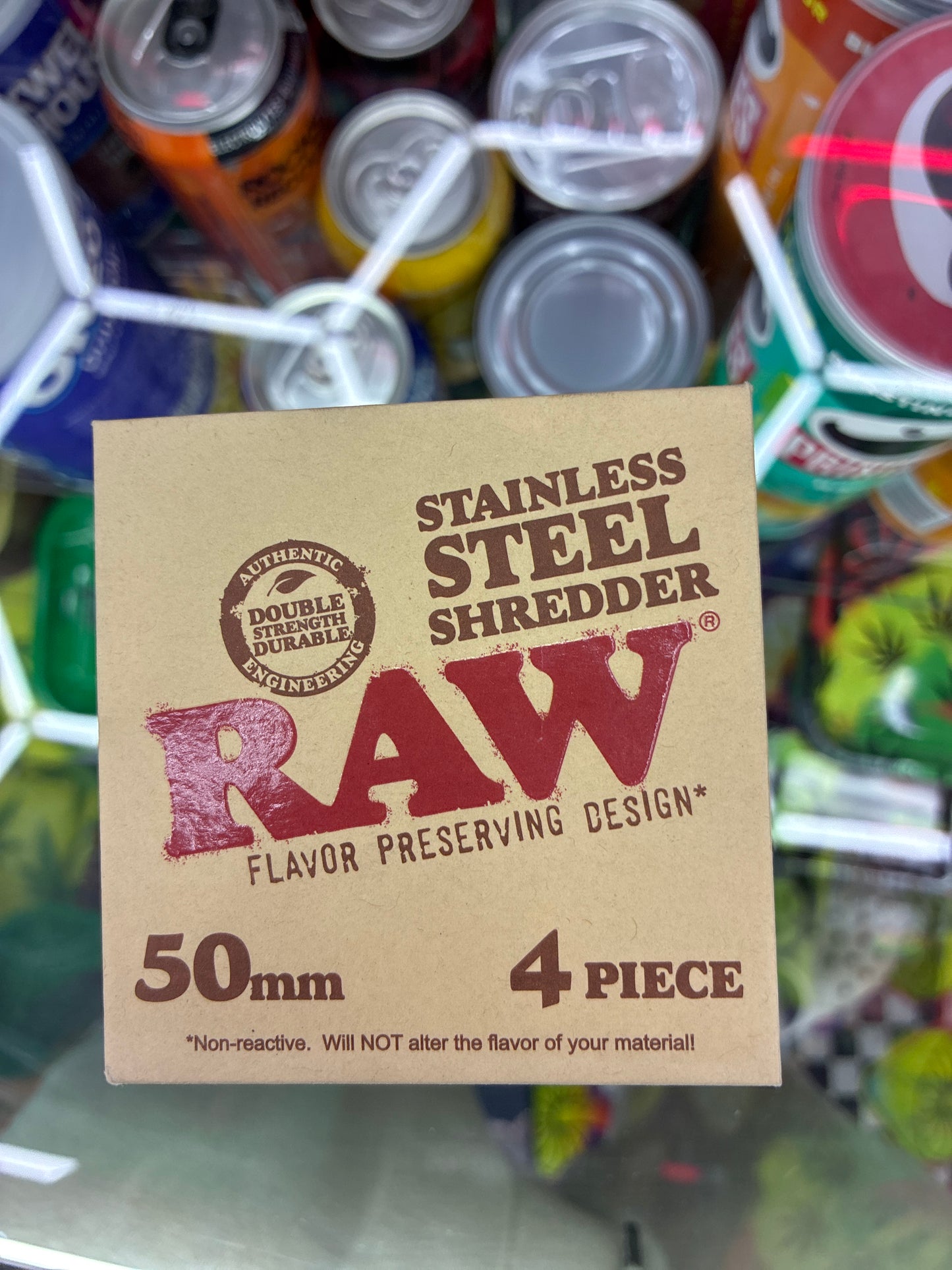 Raw 4part prototype stainless steel 50mm grinder