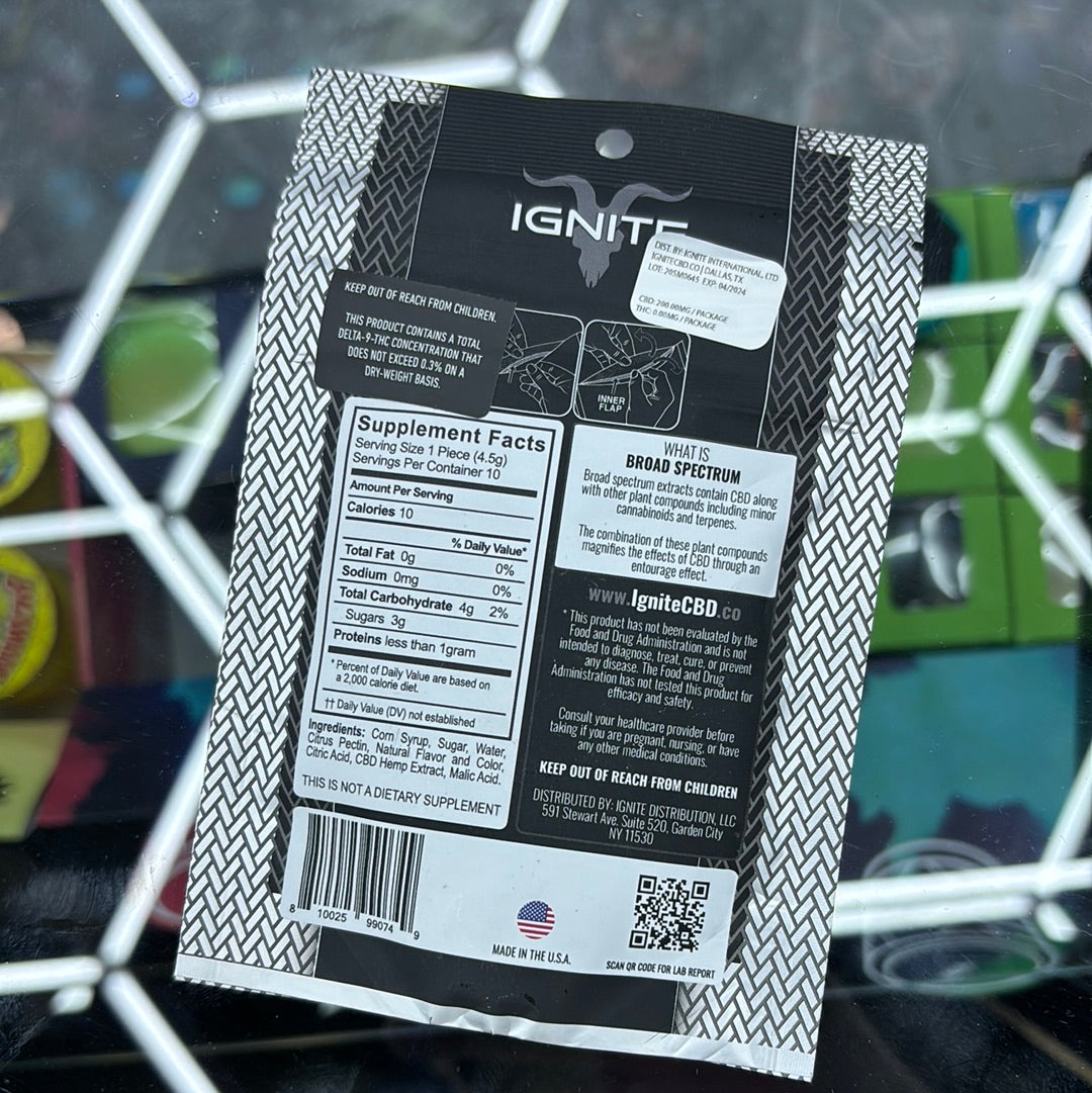Ignite cbd gummy’s cherry 200mg