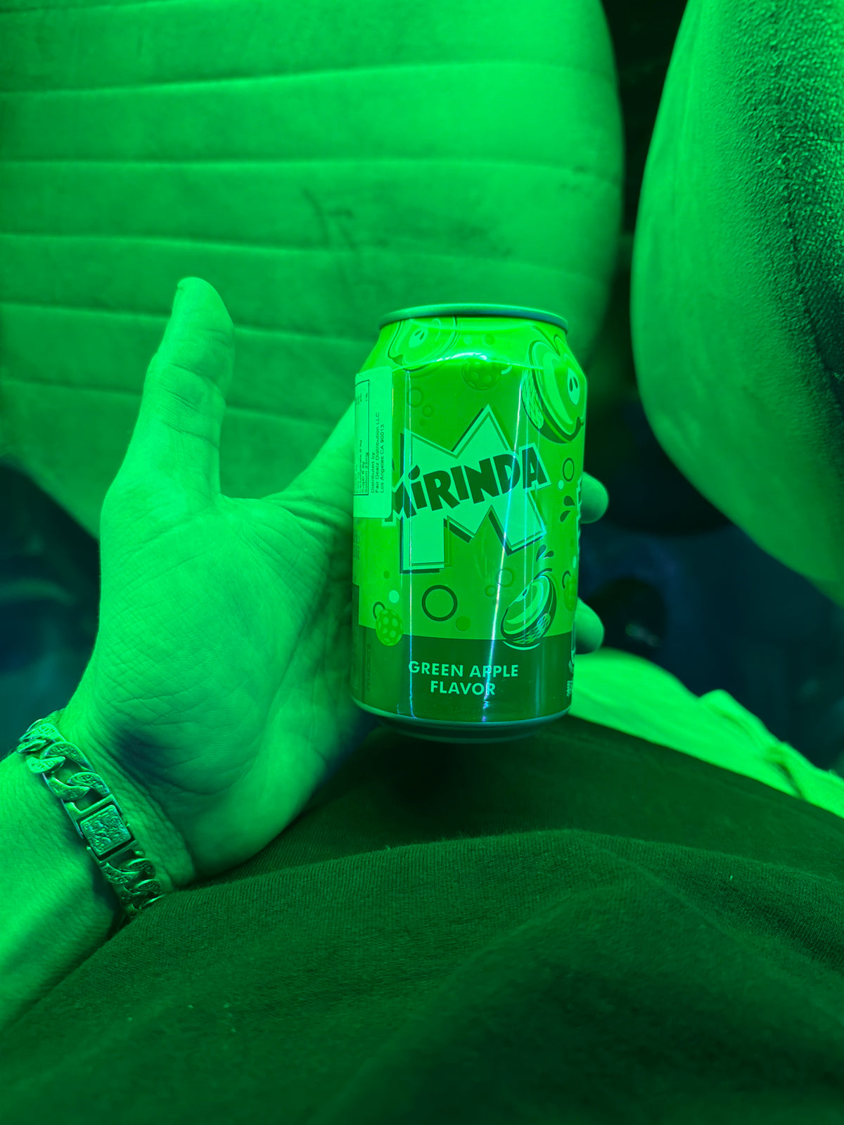 Miranda 330ml soda can green apple