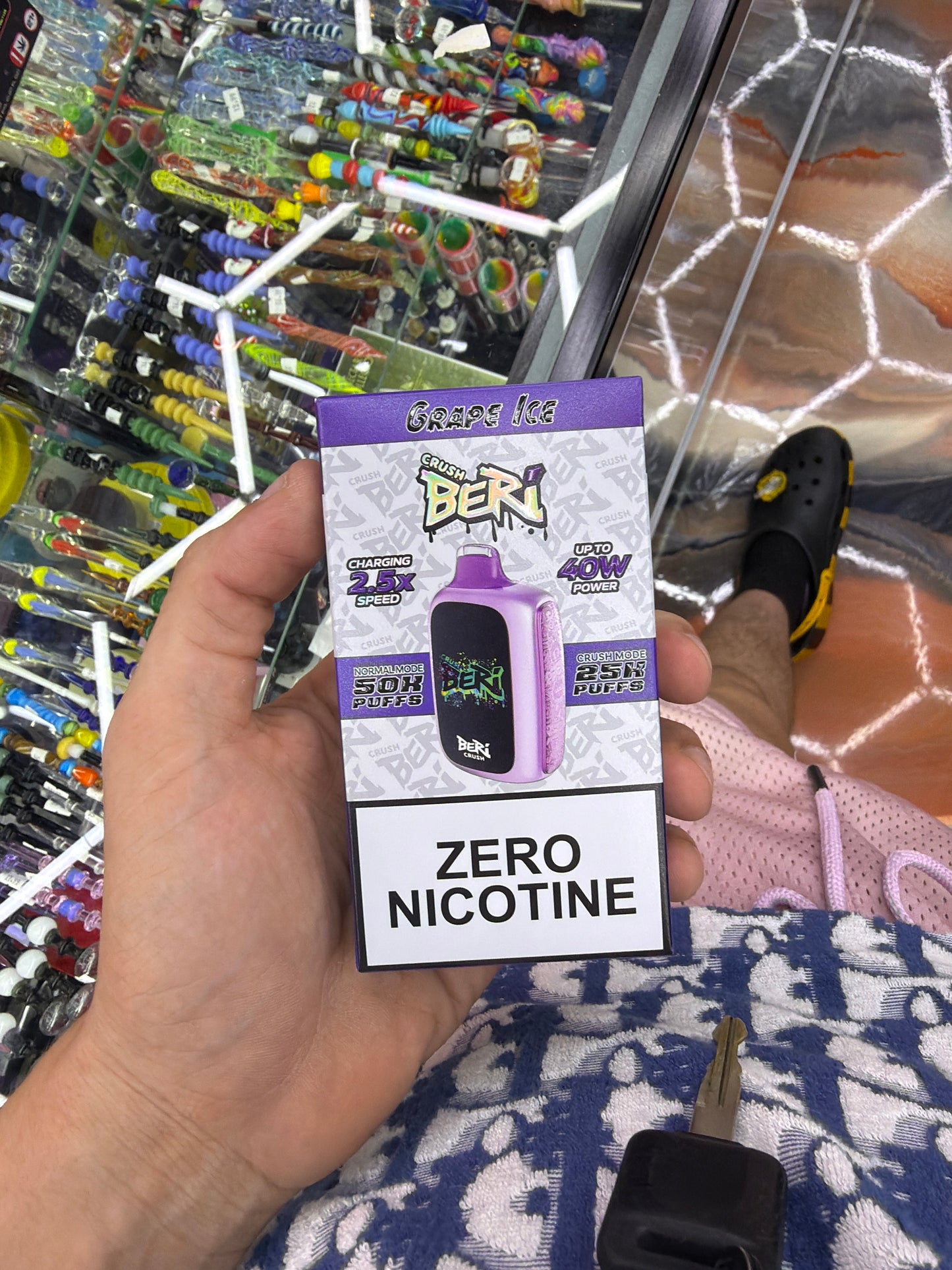 Crush Beri Zero Nicotine 50k Puffs Grape Ice