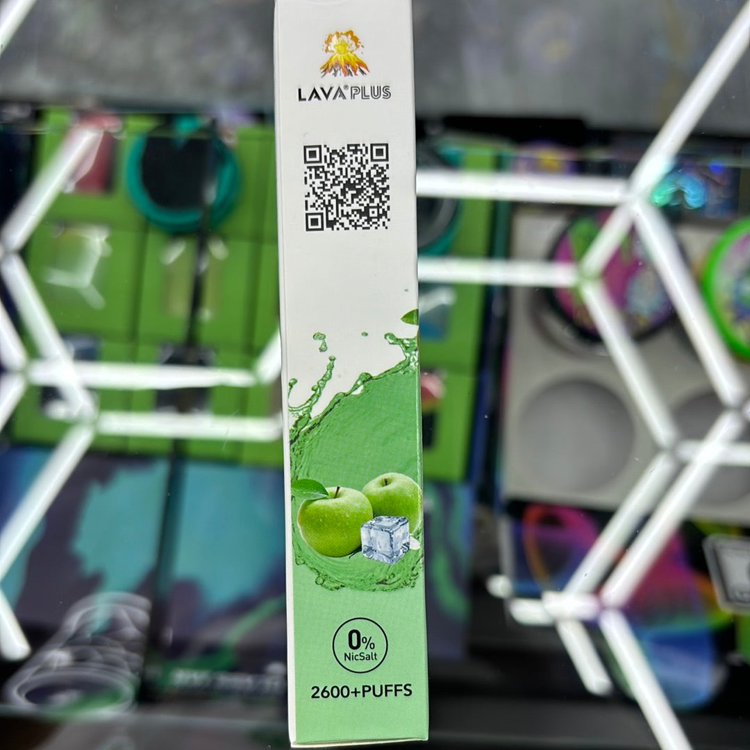 Lava plus tobacco free 2600 puffs sour apple, ice