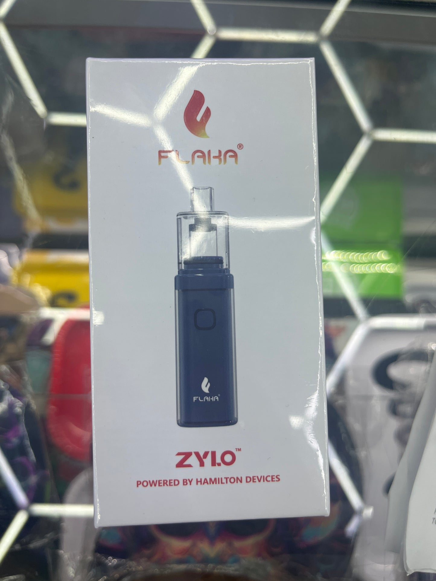Flaka zylo dab device powered by Hamilton devices dark blue