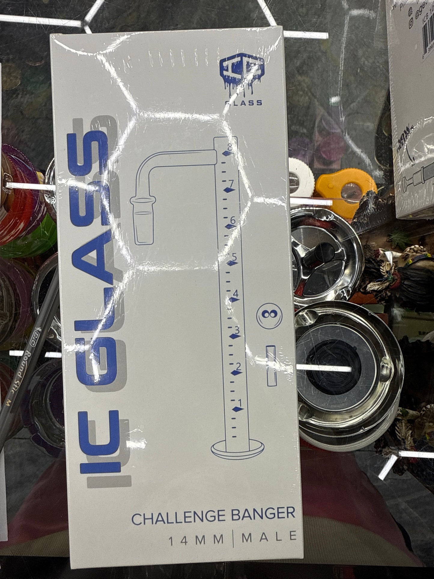 IC Glass CHALLENGE BANGER – 8" Tower 14mm Male Quartz