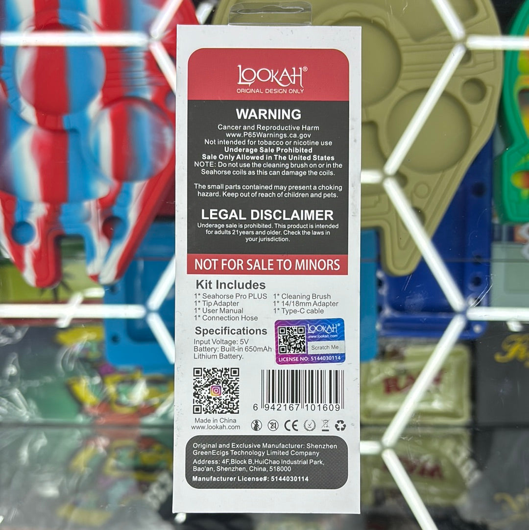 Lookah seahorse pro plus red & black splattered dots