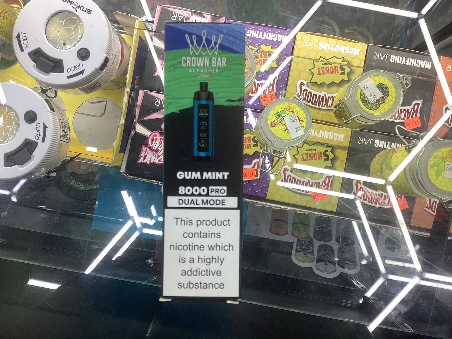 Al fakher crown bar gum mint 8000puffs