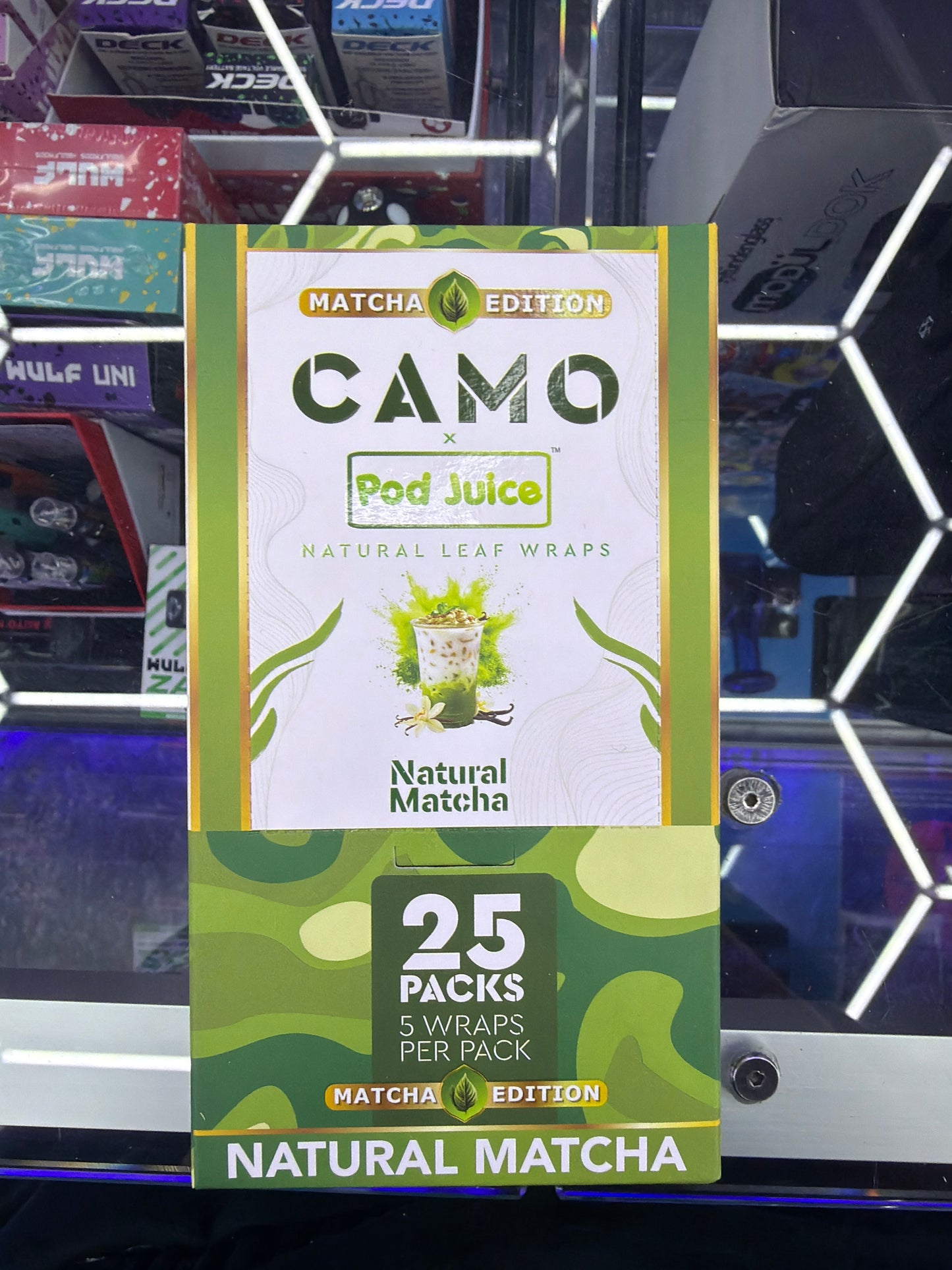 Camo leaf wrap Natural matcha