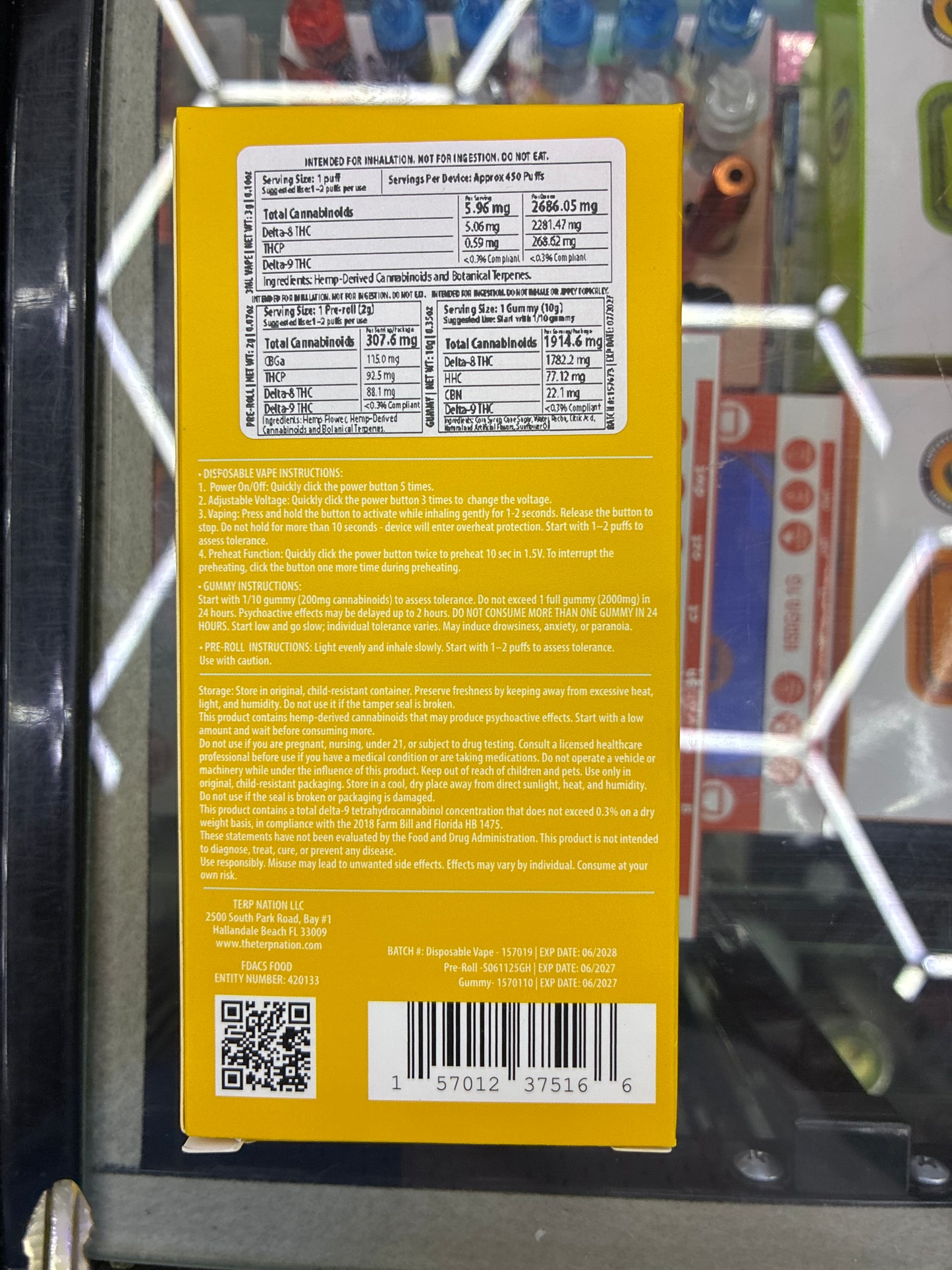 Smakd triple threat disposable vape + preroll + gummy golden haze/pineapple hybrid