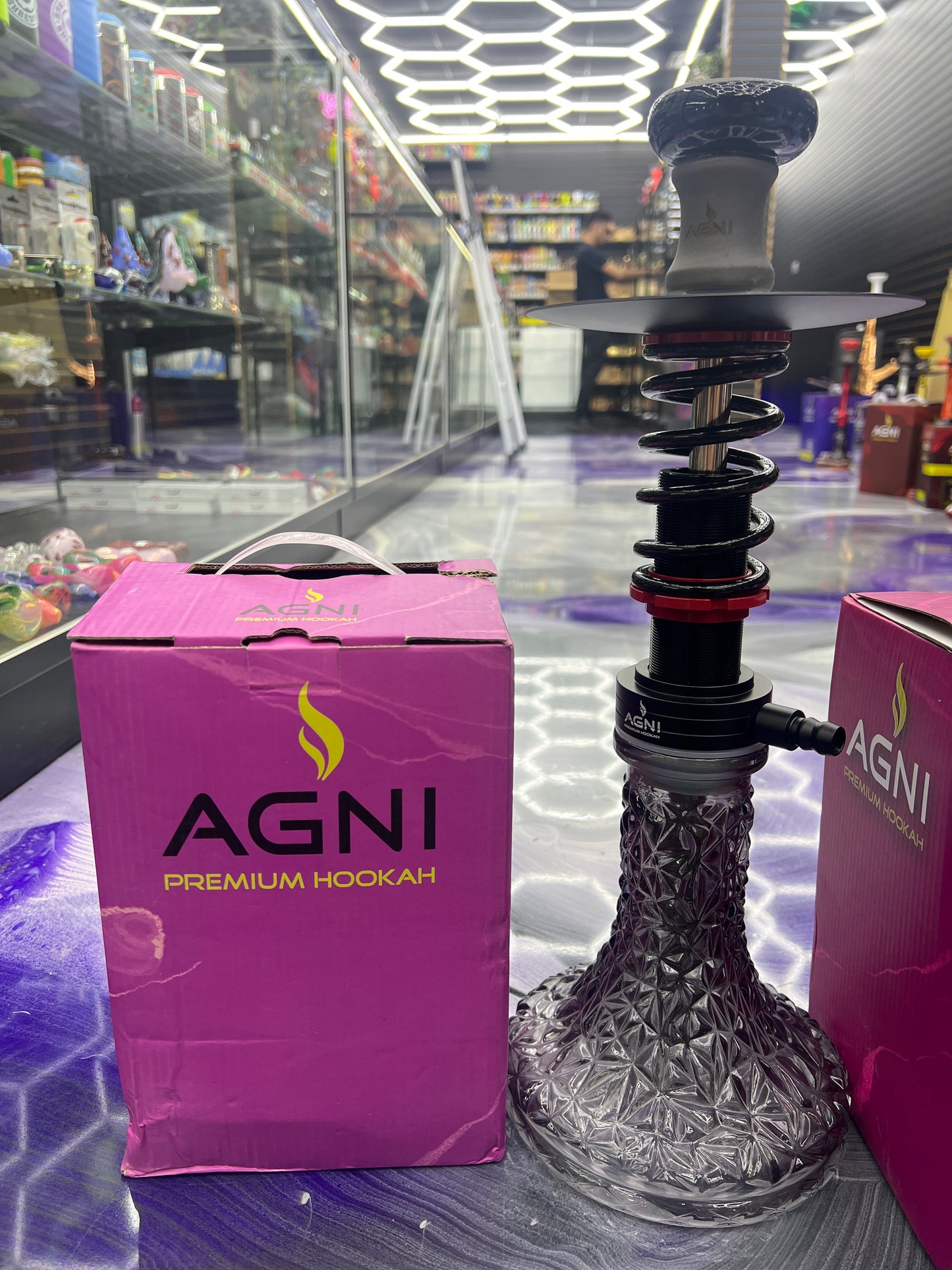 Agni premium hookah red-black f1