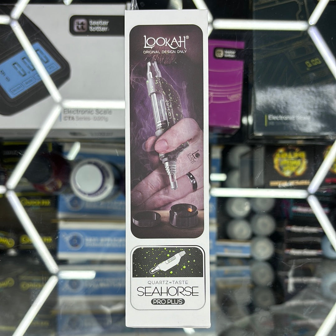 Lookah seahorse pro plus black & green splattered dots