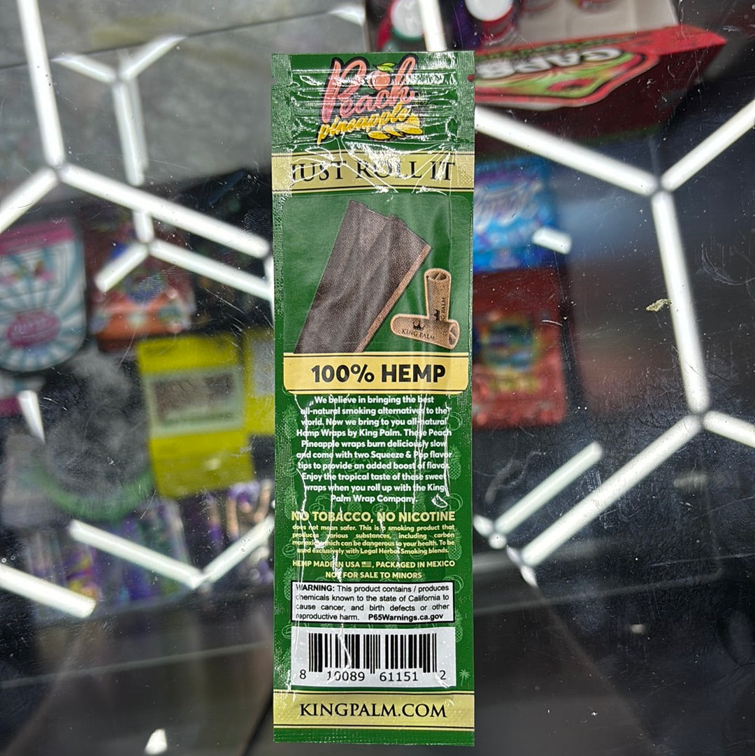 King palm hemp wraps, peach pineapple