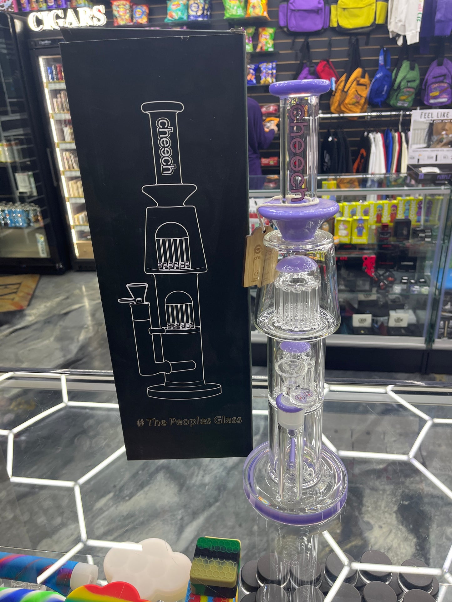 Cheech the people glass purple