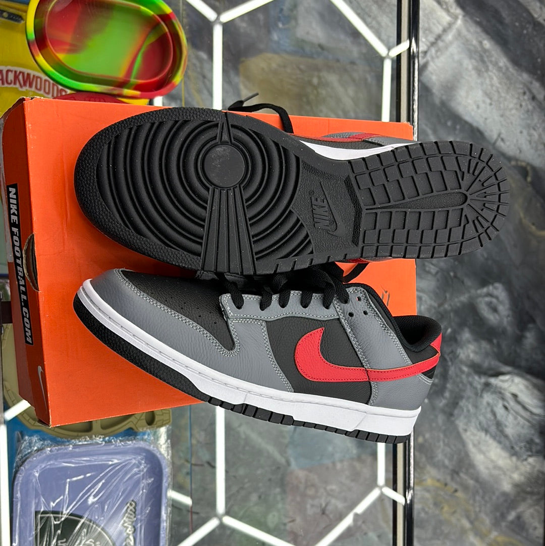 Nike dunk low retro gray black with the red stripe size 13