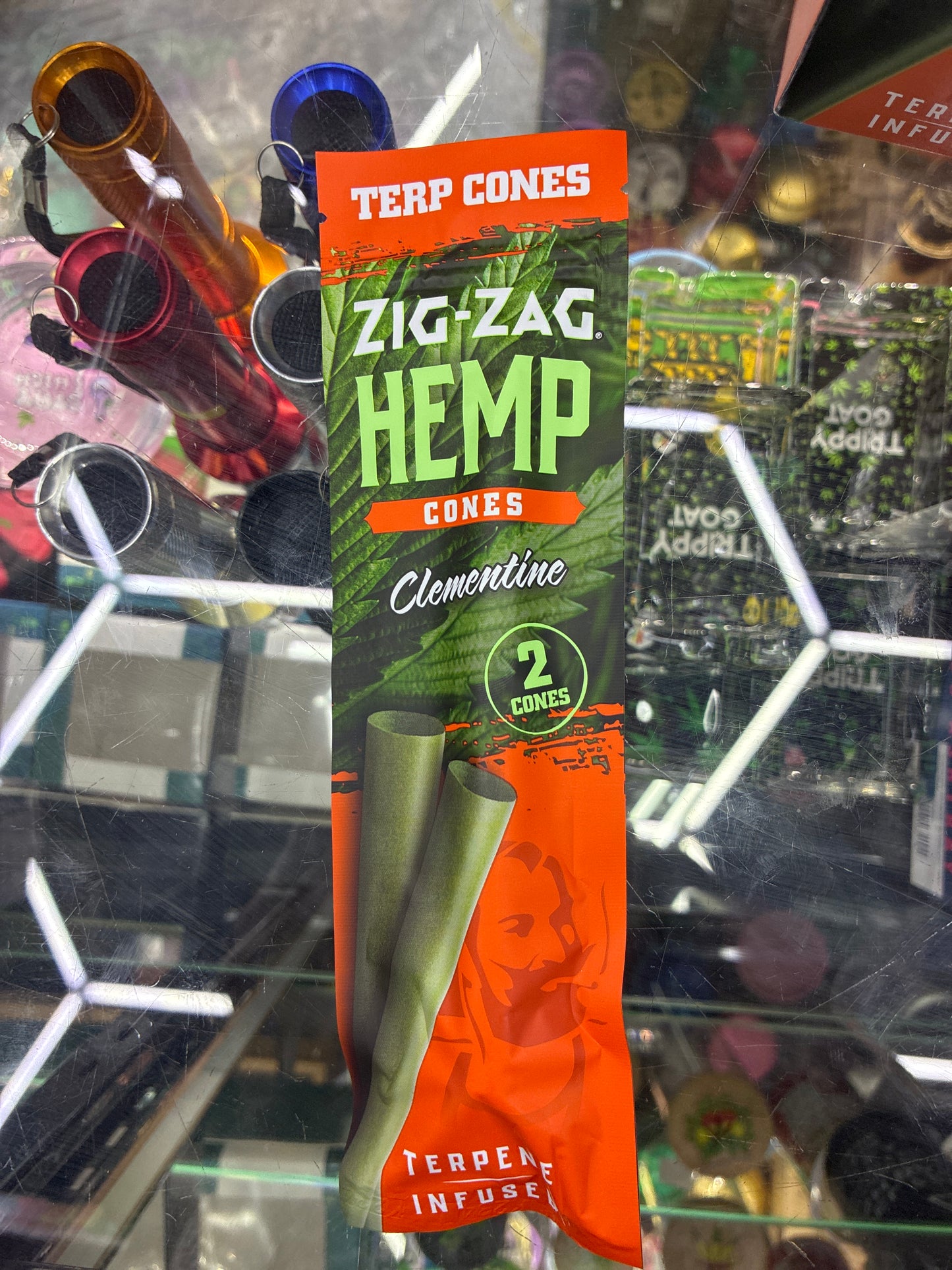 Zig-zag hemp 2 cones clementine