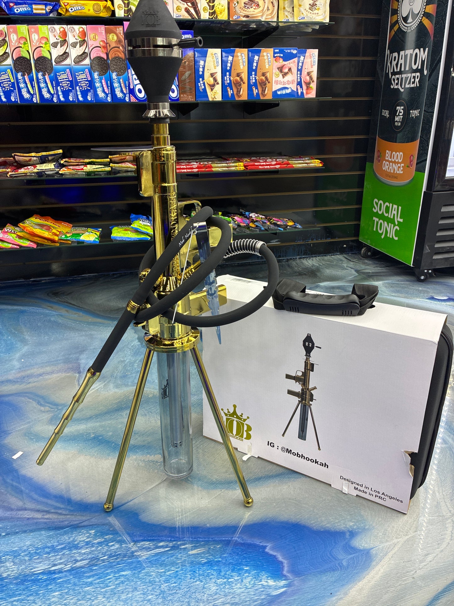 Mob bazookah hookah 32’ gold