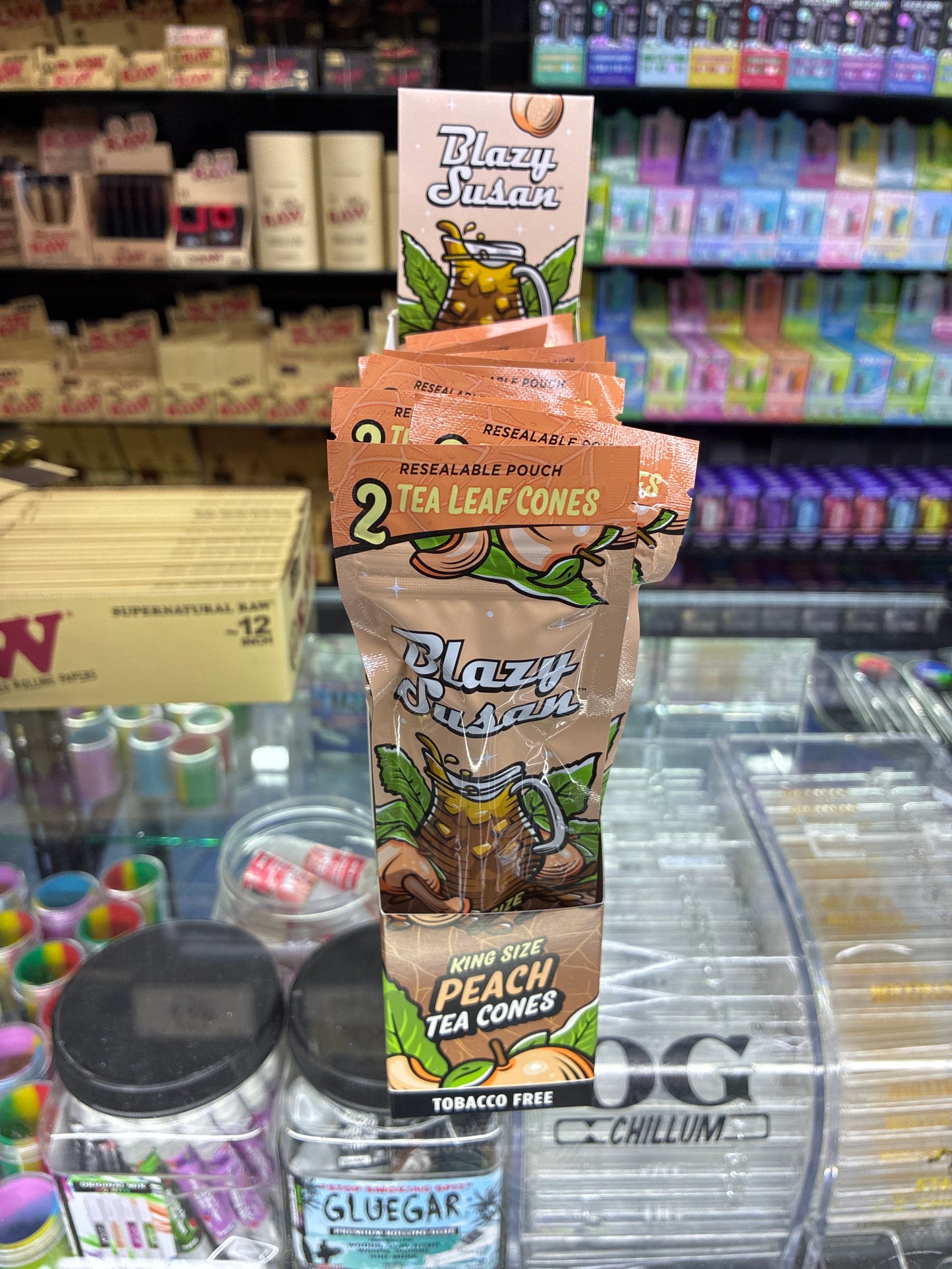 Blazy Susan king size peach tea cones