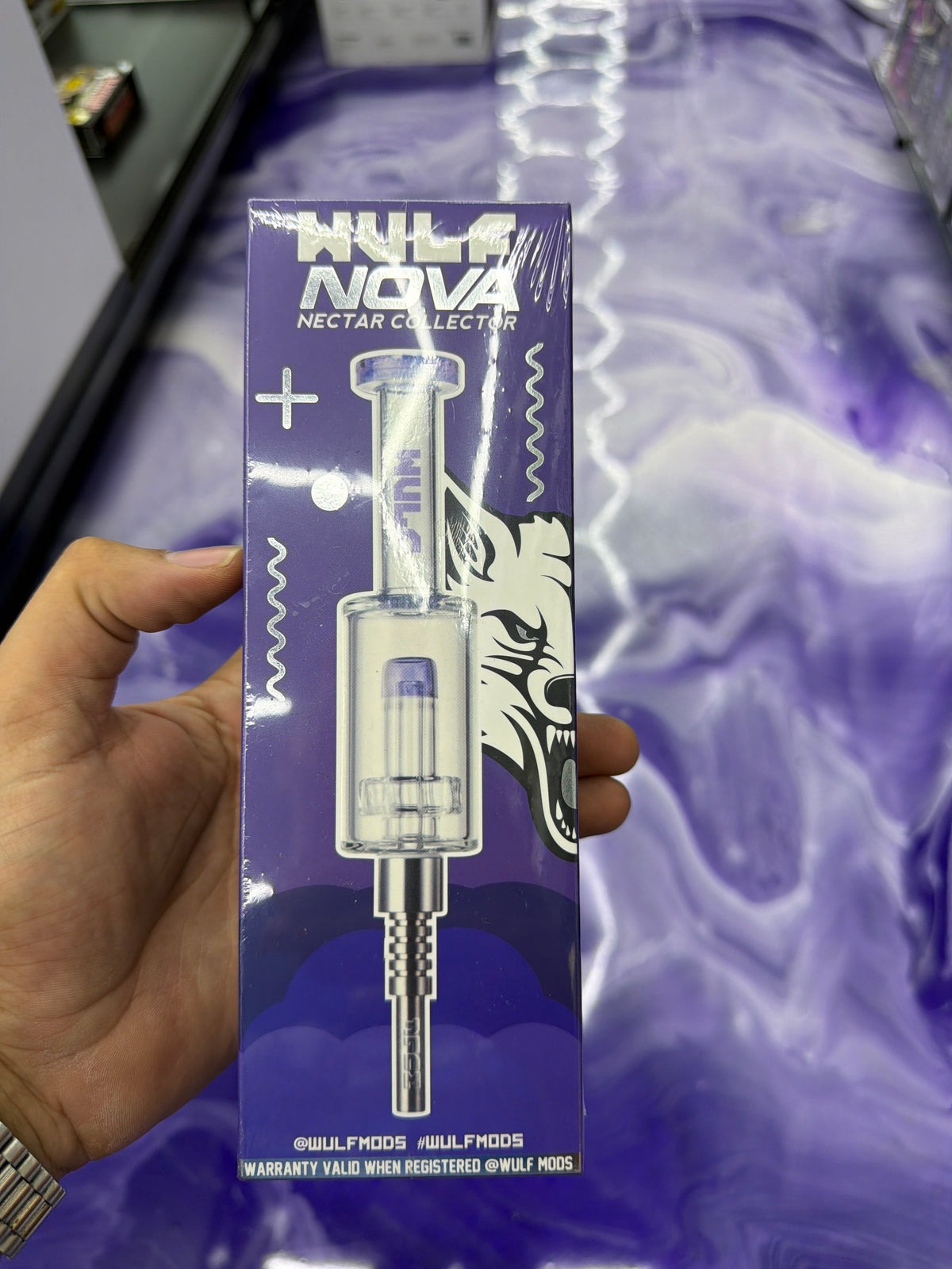 Wulf nova water filtered nectar collector purple