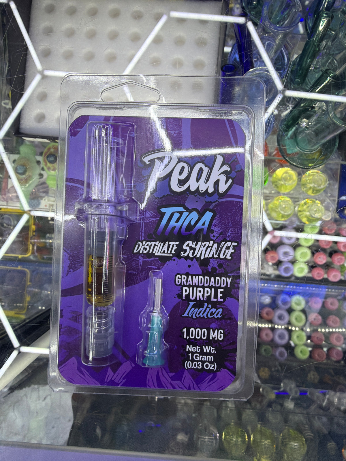 Peak Thca Distillate syringe 1000mg Grand Daddy Purp indica